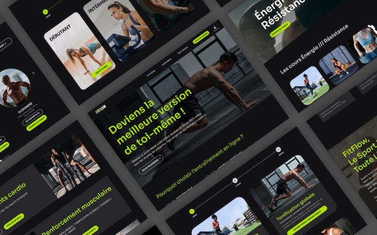 Mockup du projet "FitFlow"